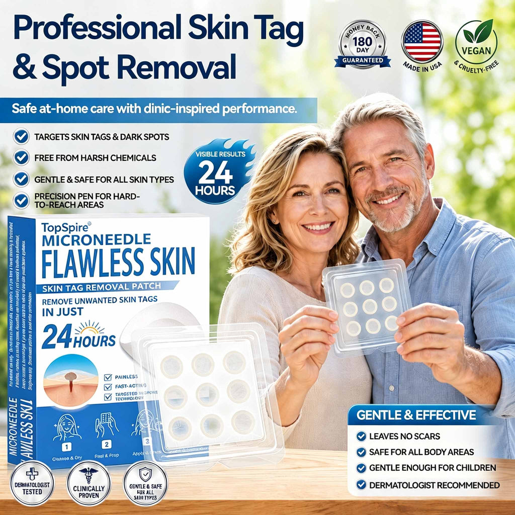🚩TopSpire®🔥🐟Advanced Microneedle Skin Tag Removal Patch for Fast, Visible Results